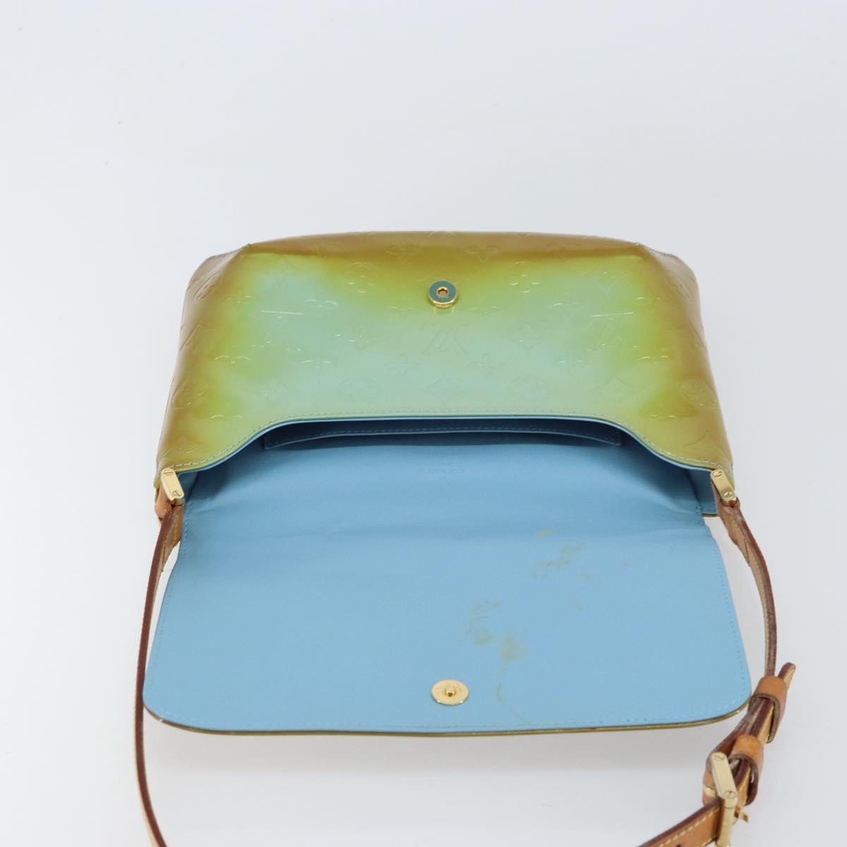 LOUIS VUITTON Monogram Vernis Thompson Street Bag Baby Blue M91009 Auth 161062