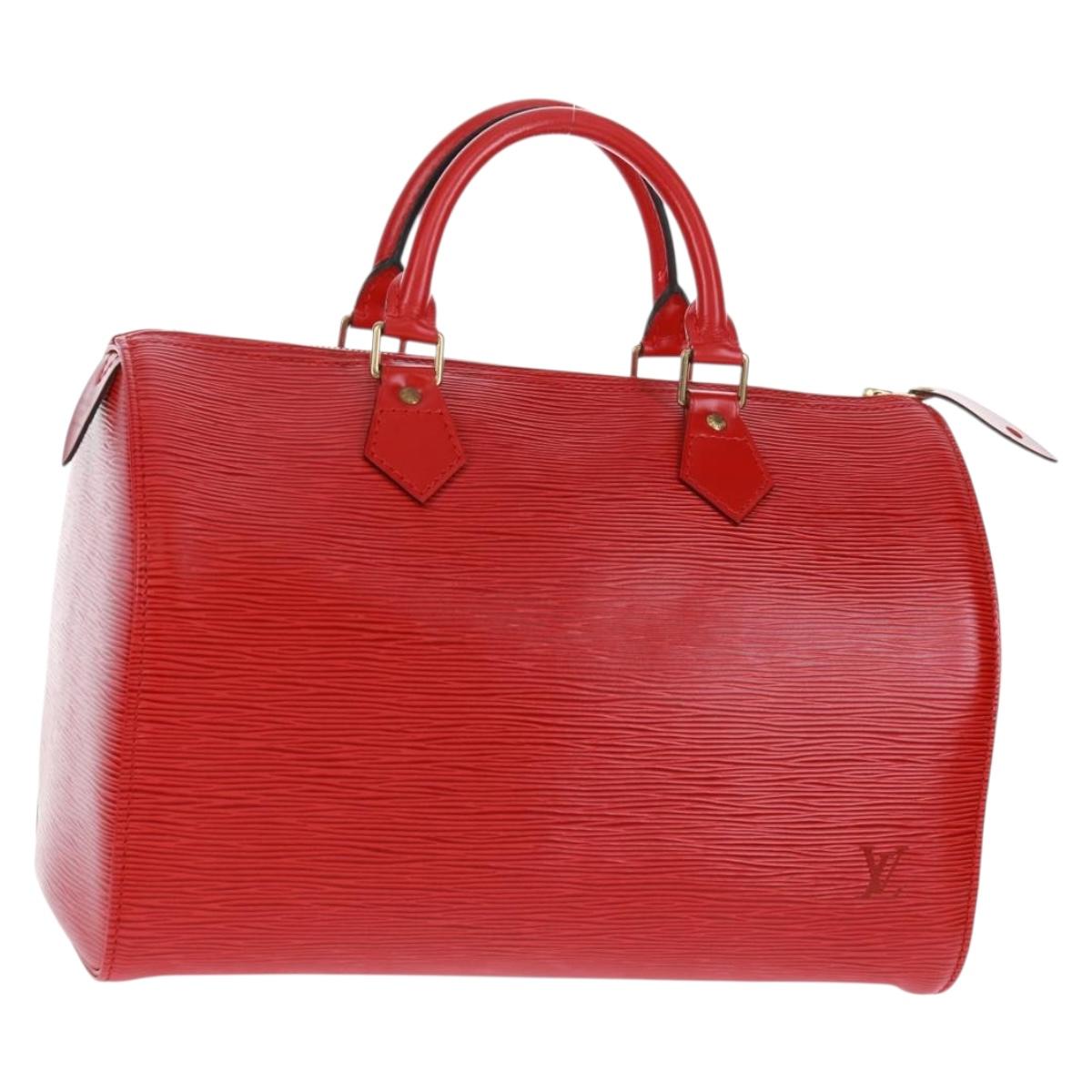 LOUIS VUITTON Epi Speedy 30 Hand Bag Castilian Red M43007 LV Auth 161066SAV