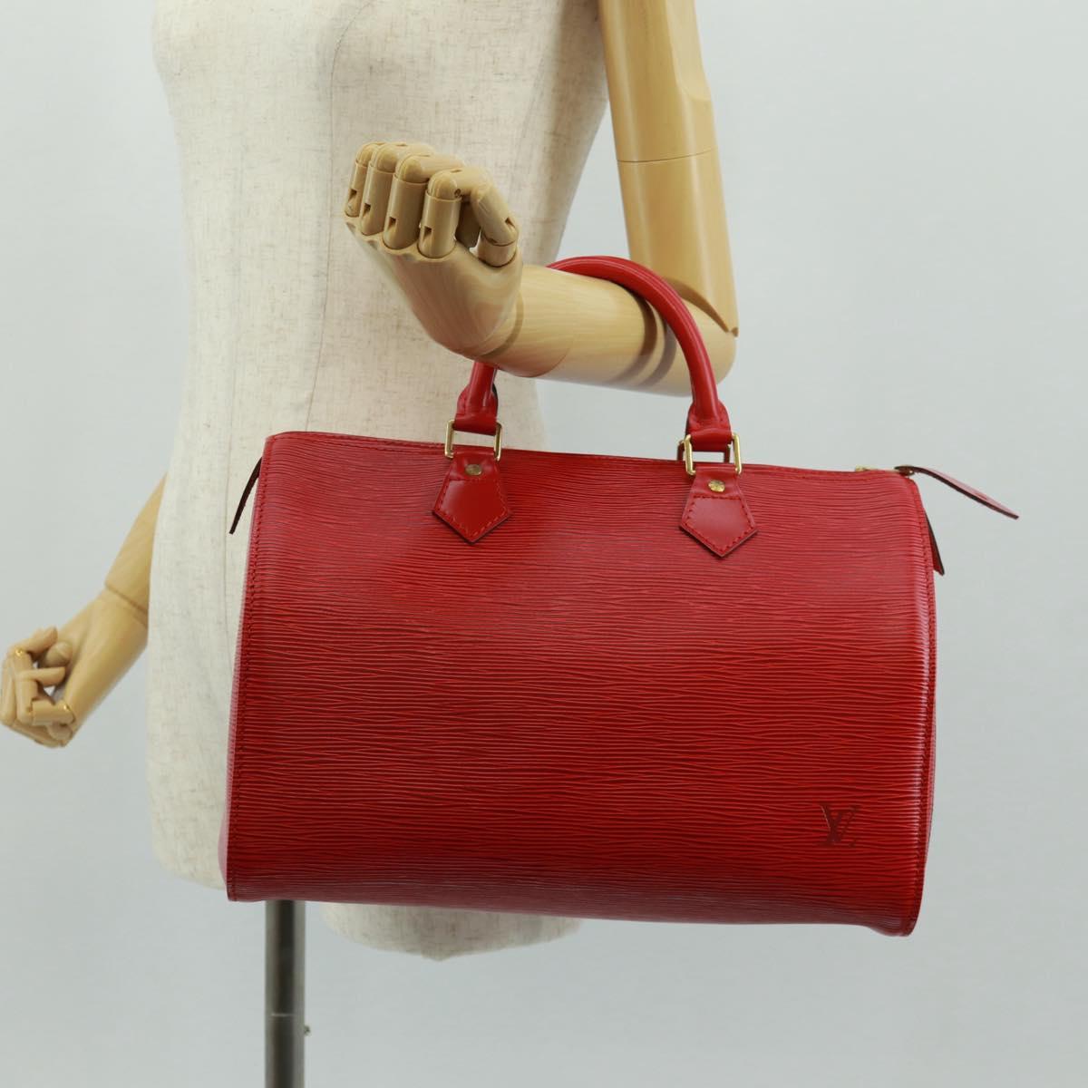 LOUIS VUITTON Epi Speedy 30 Hand Bag Castilian Red M43007 LV Auth 161066SAV