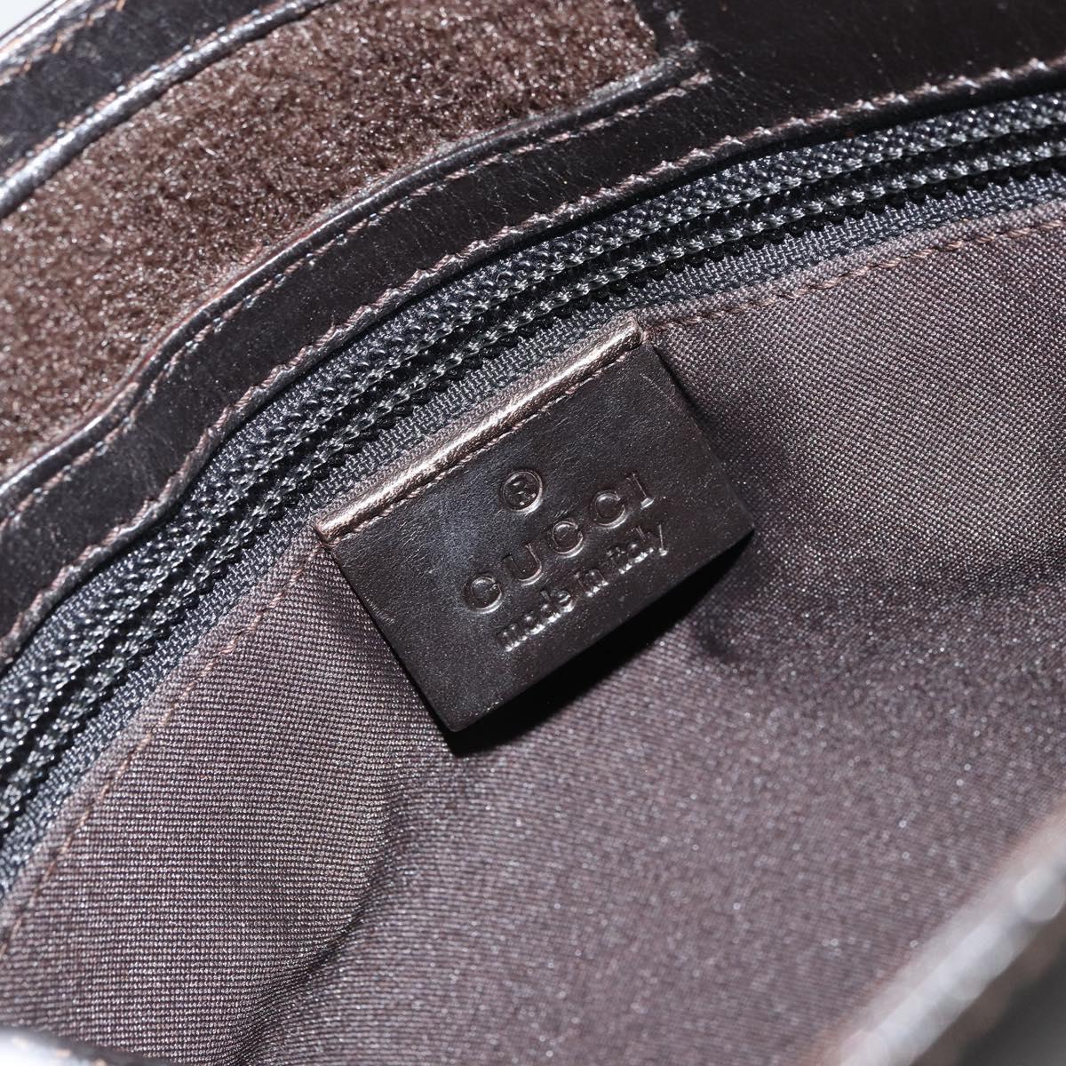 GUCCI GG Canvas Shoulder Bag Beige Silver 019 0348 Auth 161082