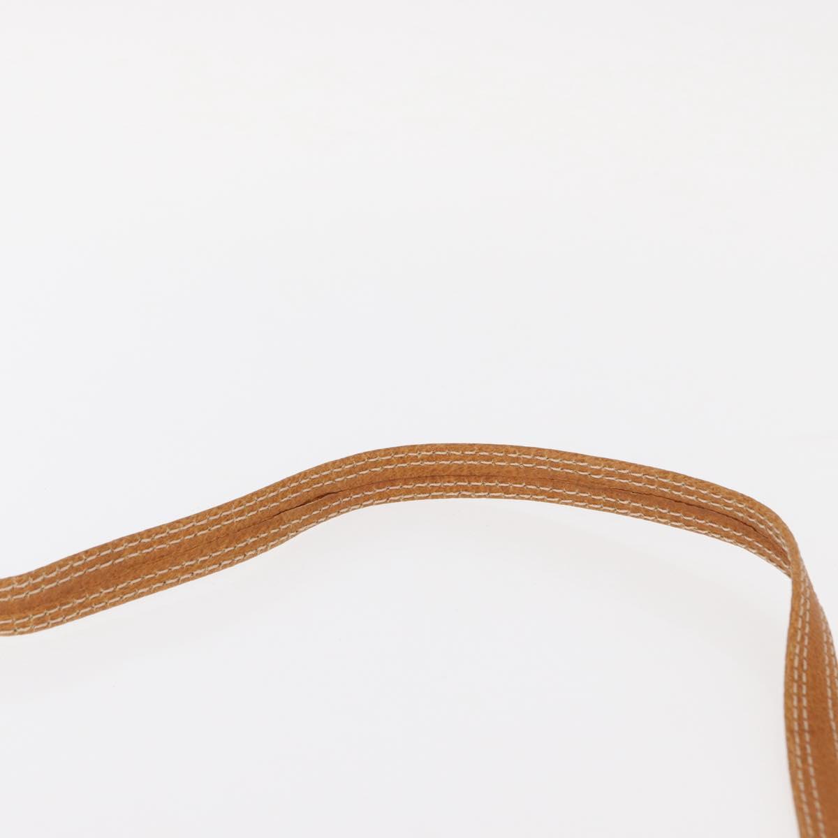 LOEWE Vanity Hand Bag Leather 2way Brown Gold Auth 161089