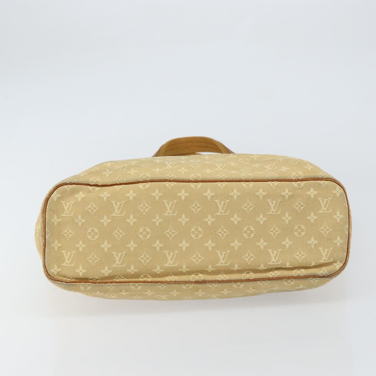 LOUIS VUITTON Monogram Mini Lucille GM Tote Bag Beige M92683 LV Auth 161105
