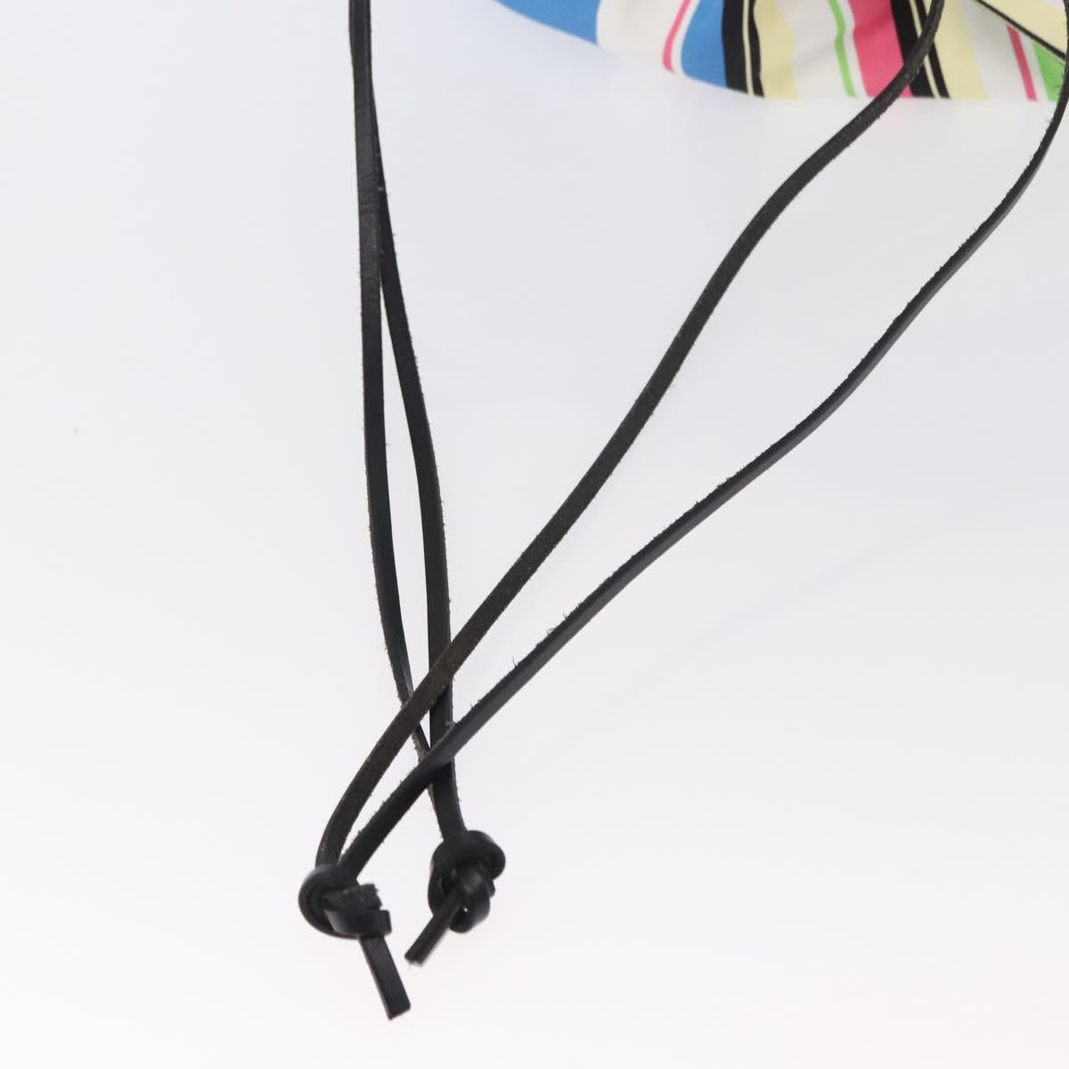 LOEWE Drawstring Bag Canvas Blue Auth 161106
