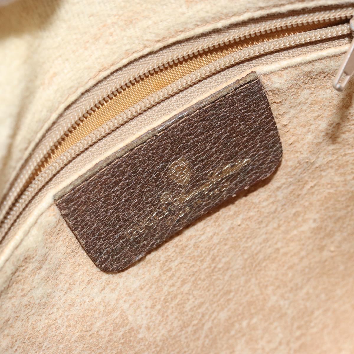 GUCCI GG Supreme Web Sherry Line Bag PVC Beige Gold 89 02 032 Auth 161109