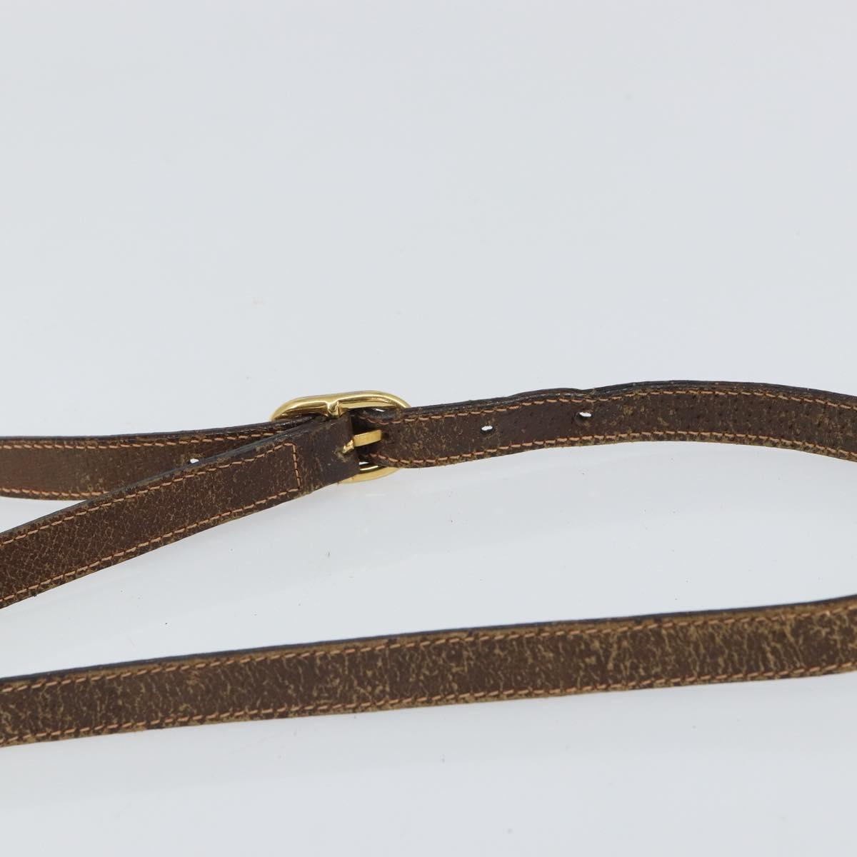 GUCCI GG Supreme Web Sherry Line Bag PVC Beige Gold 89 02 032 Auth 161109