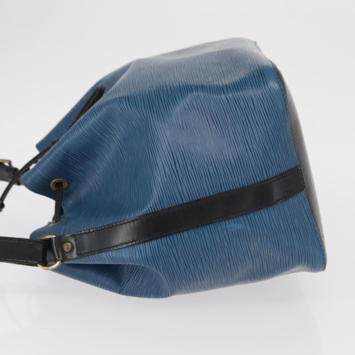 LOUIS VUITTON Epi Petit Noe Shoulder Bag Bicolor Black Blue M44152 Auth 161112