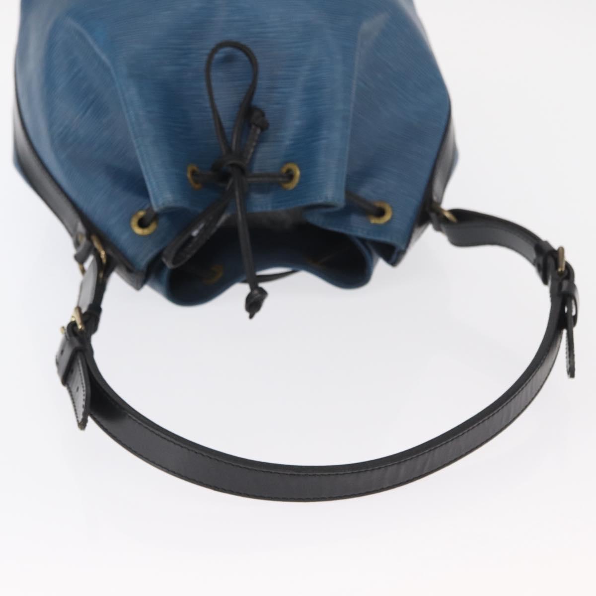 LOUIS VUITTON Epi Petit Noe Shoulder Bag Bicolor Black Blue M44152 Auth 161112