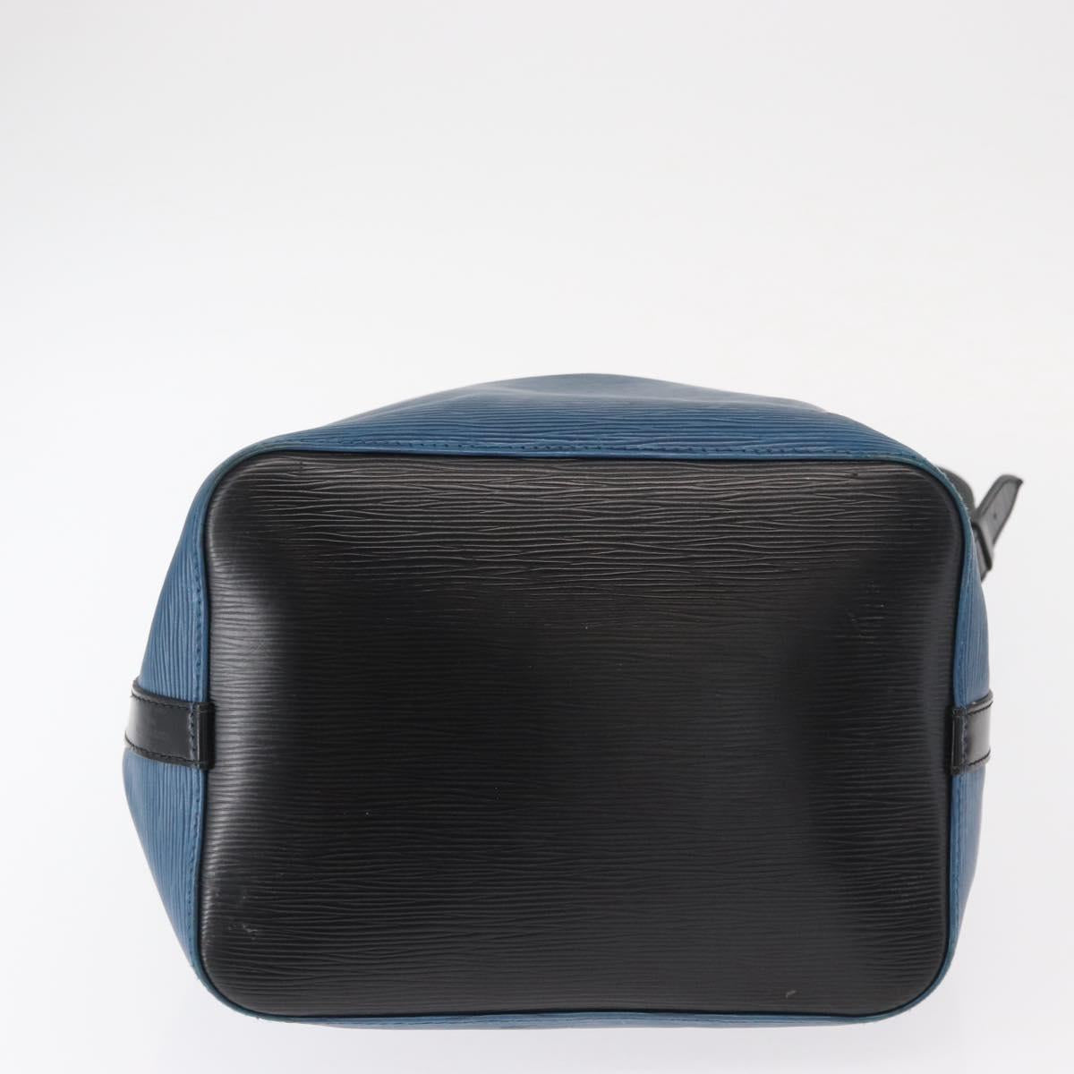 LOUIS VUITTON Epi Petit Noe Shoulder Bag Bicolor Black Blue M44152 Auth 161112