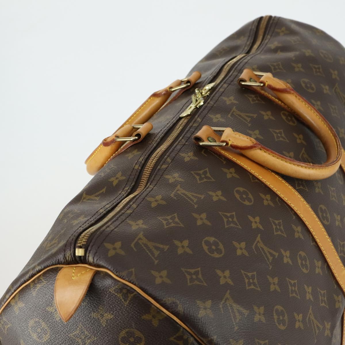 LOUIS VUITTON Monogram Keepall 55 Boston Bag M41424 LV Auth 161113