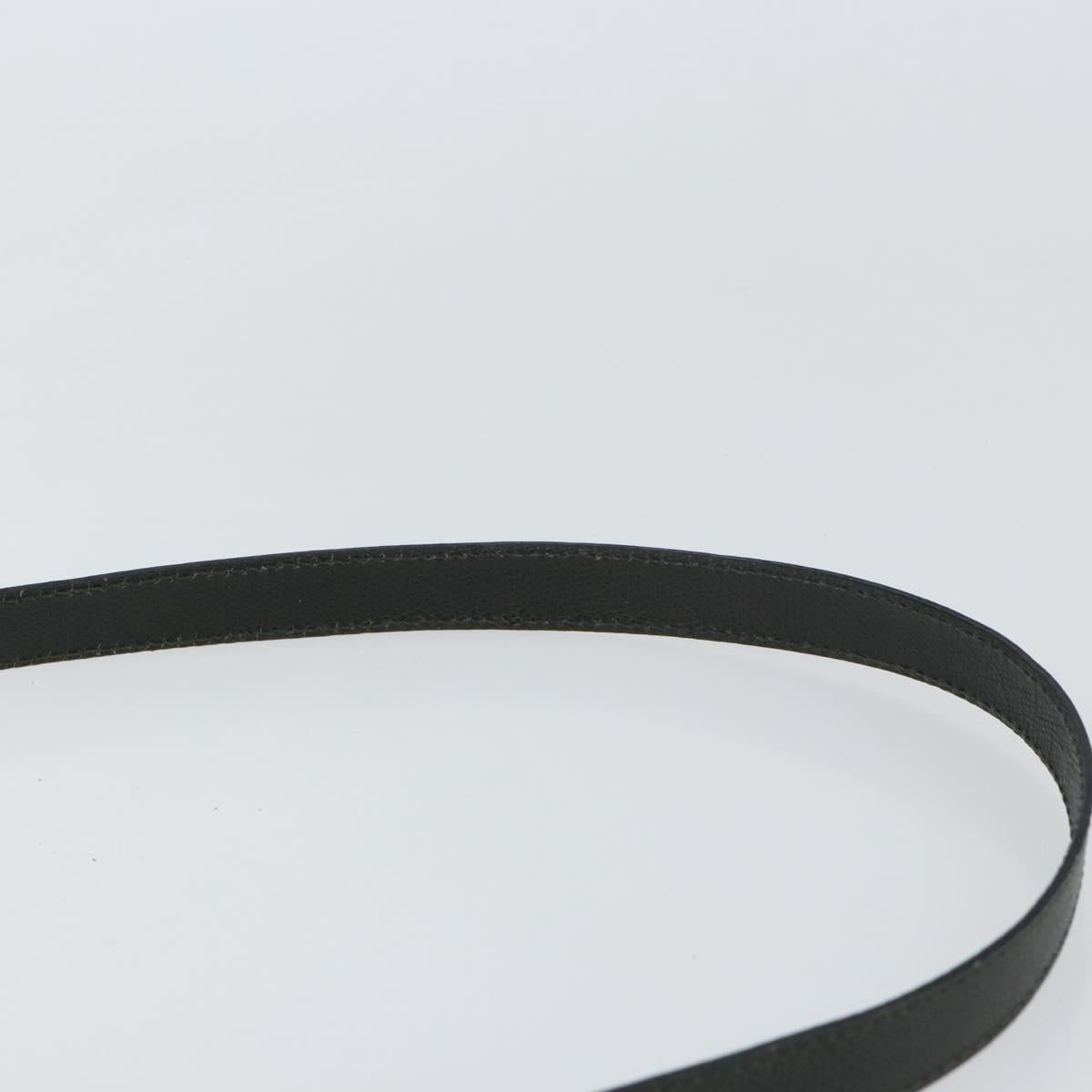 CELINE Hand Bag Leather 2way Green Gold Auth 161118