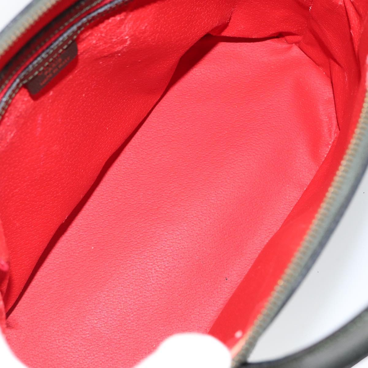 CELINE Hand Bag Leather 2way Green Gold Auth 161118