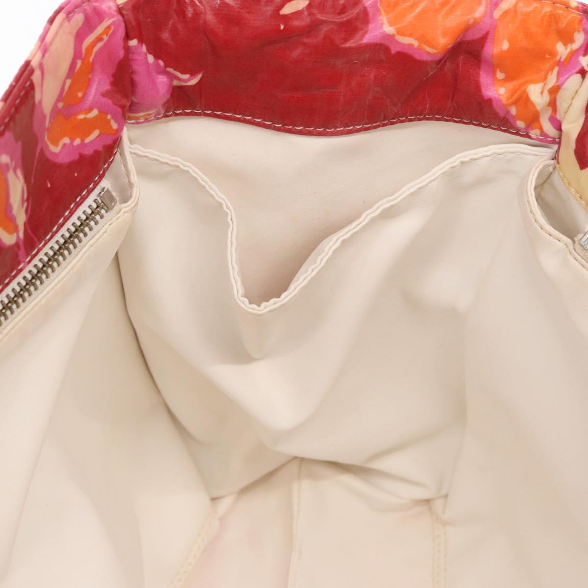 CHANEL High Summer Tote Bag Coated Canvas Red CC Auth 161120