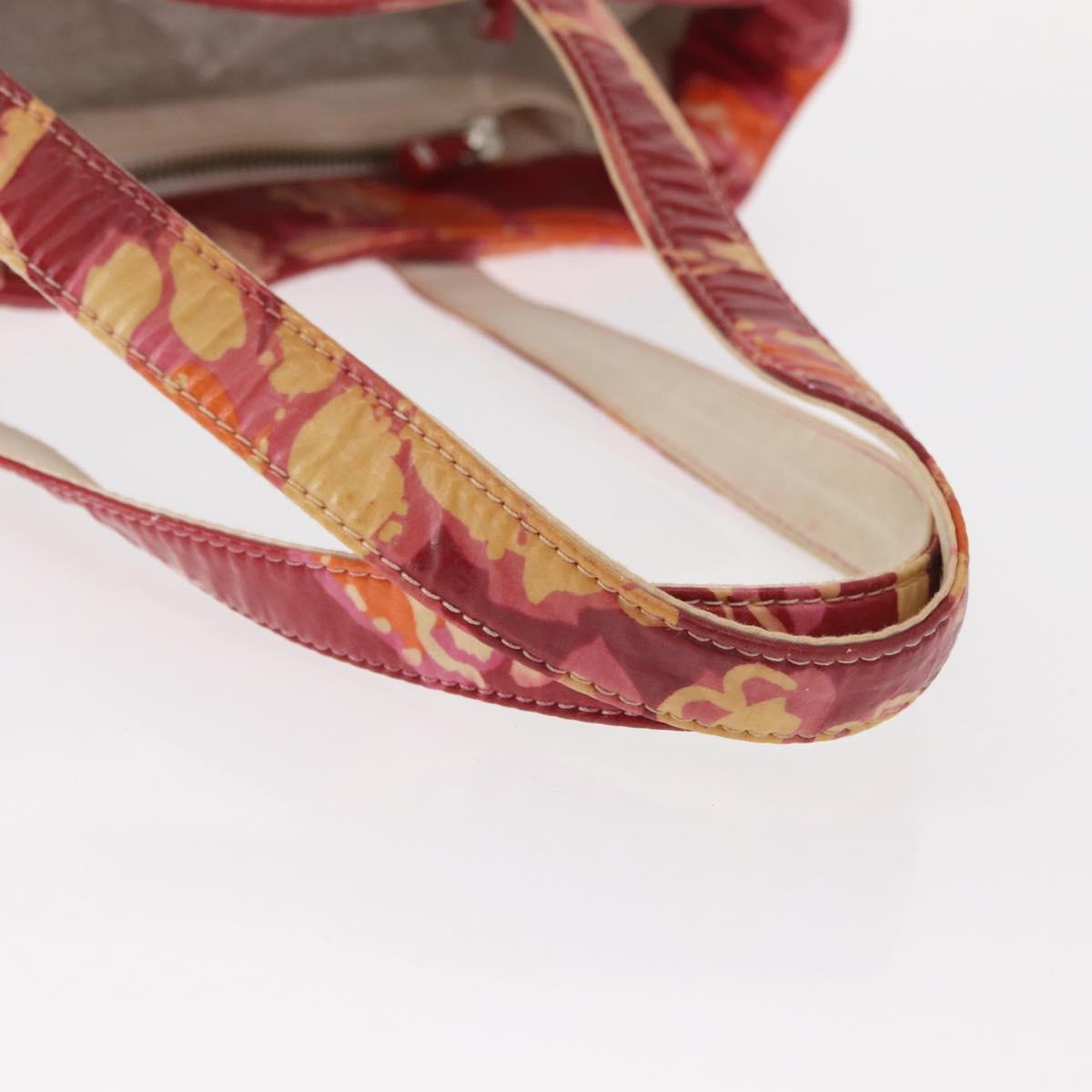 CHANEL High Summer Tote Bag Coated Canvas Red CC Auth 161120