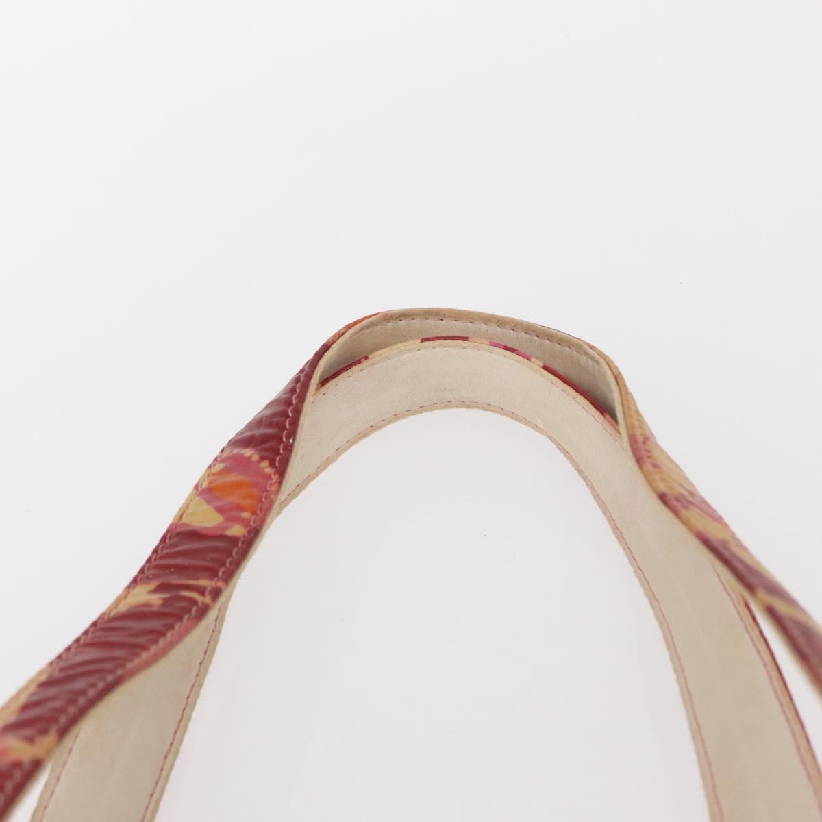 CHANEL High Summer Tote Bag Coated Canvas Red CC Auth 161120