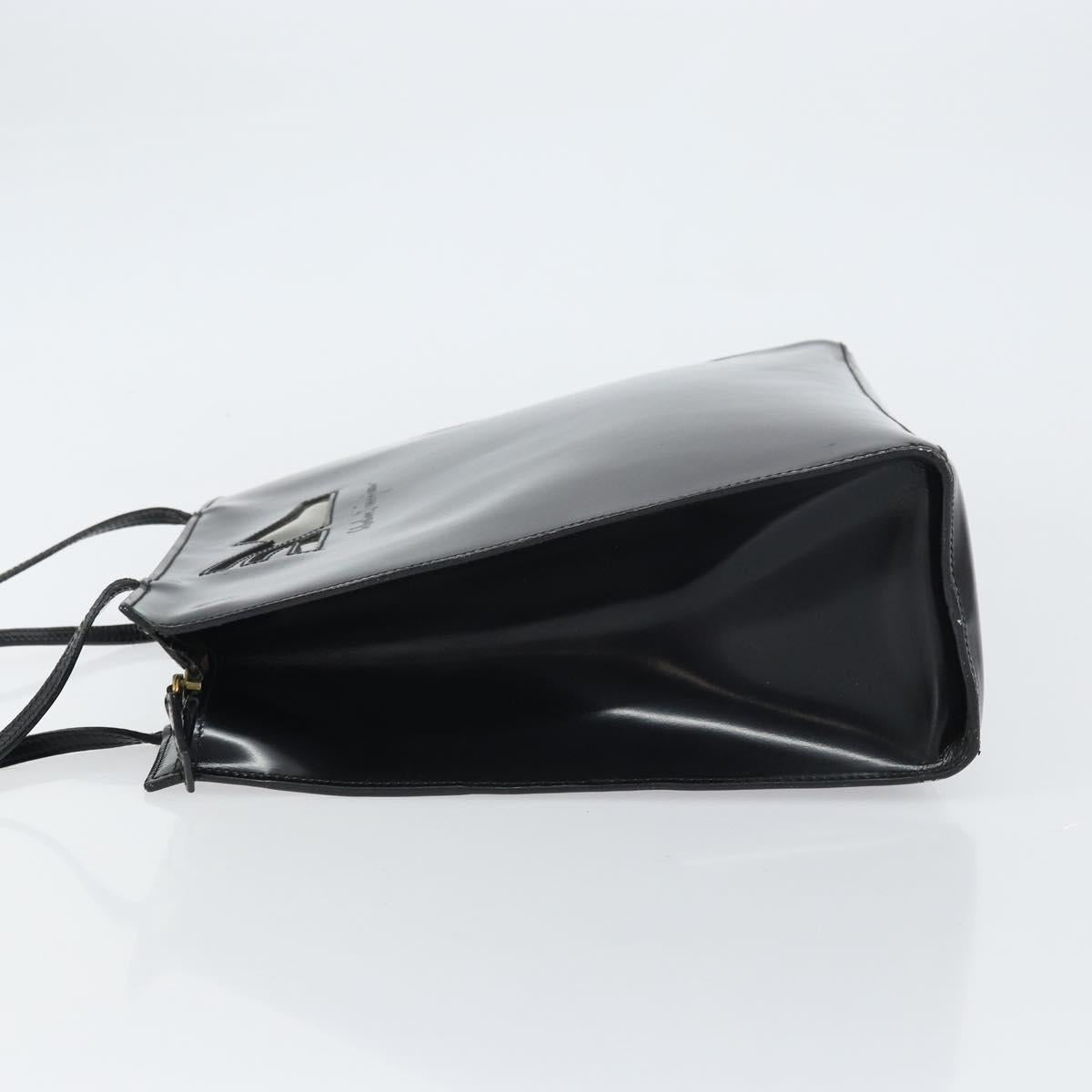 Salvatore Ferragamo Tote Bag Enamel Black Auth 161124