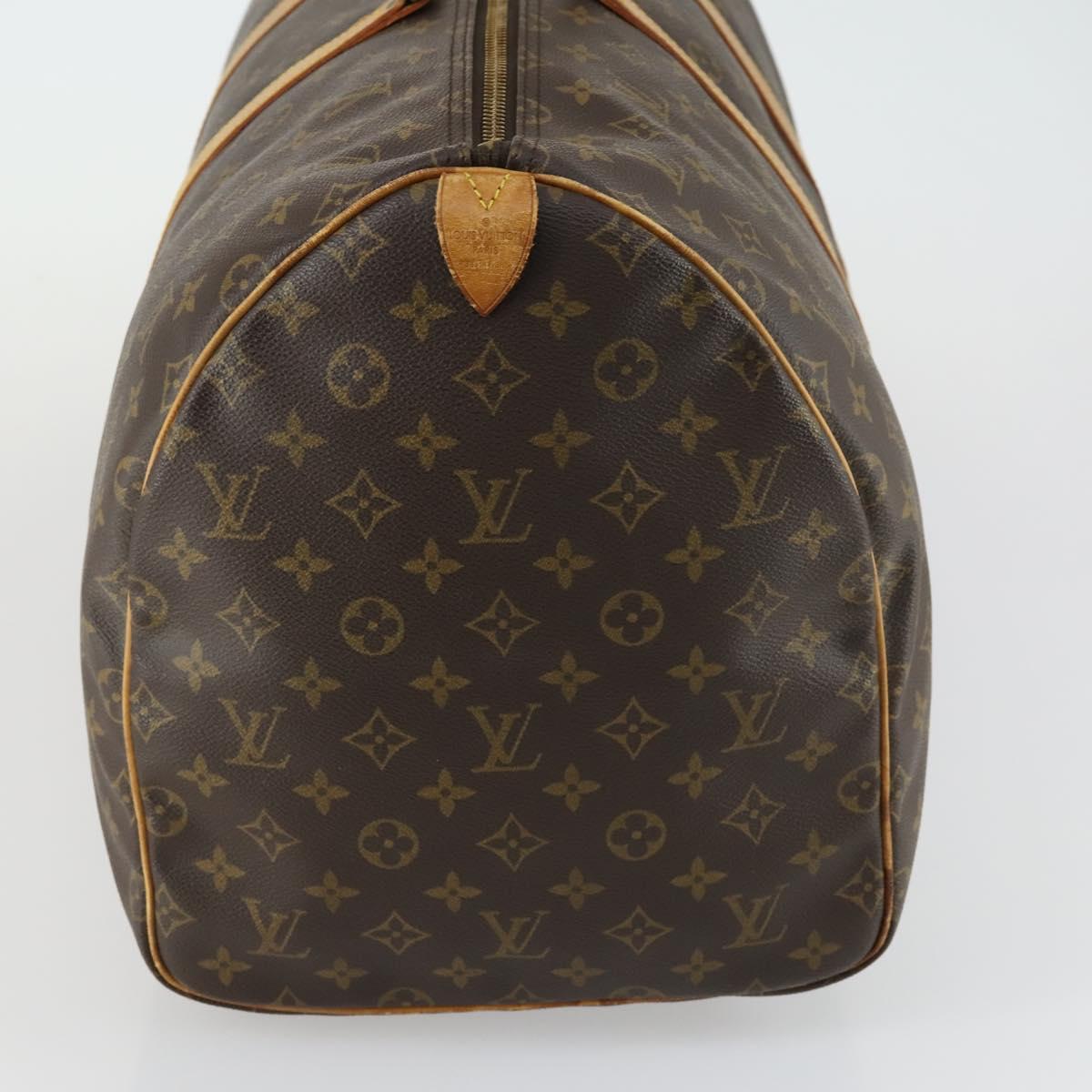 LOUIS VUITTON Monogram Keepall 55 Boston Bag M41424 LV Auth 161131