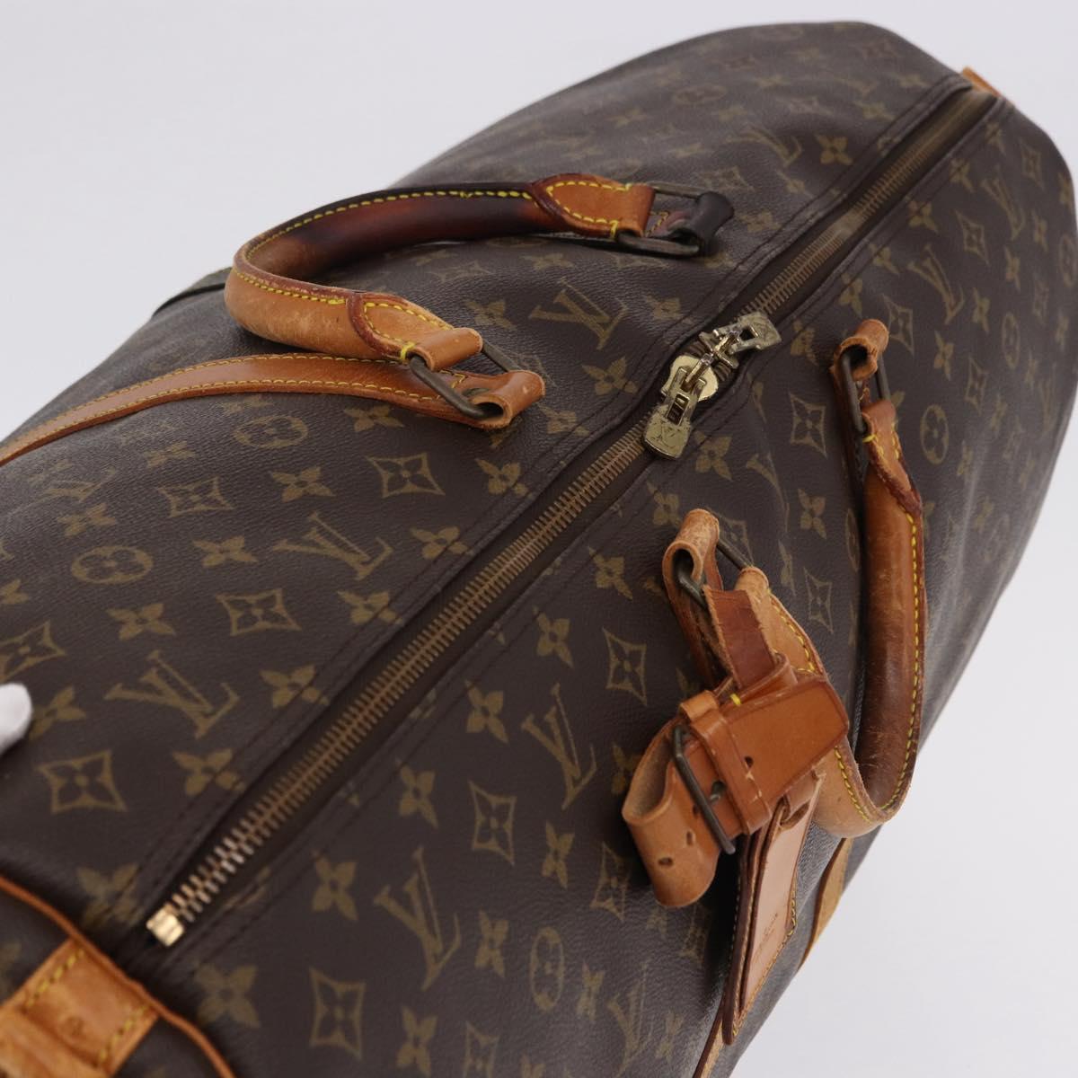 LOUIS VUITTON Monogram Keepall Bandouliere 60 Boston Bag M41412 LV Auth 161133