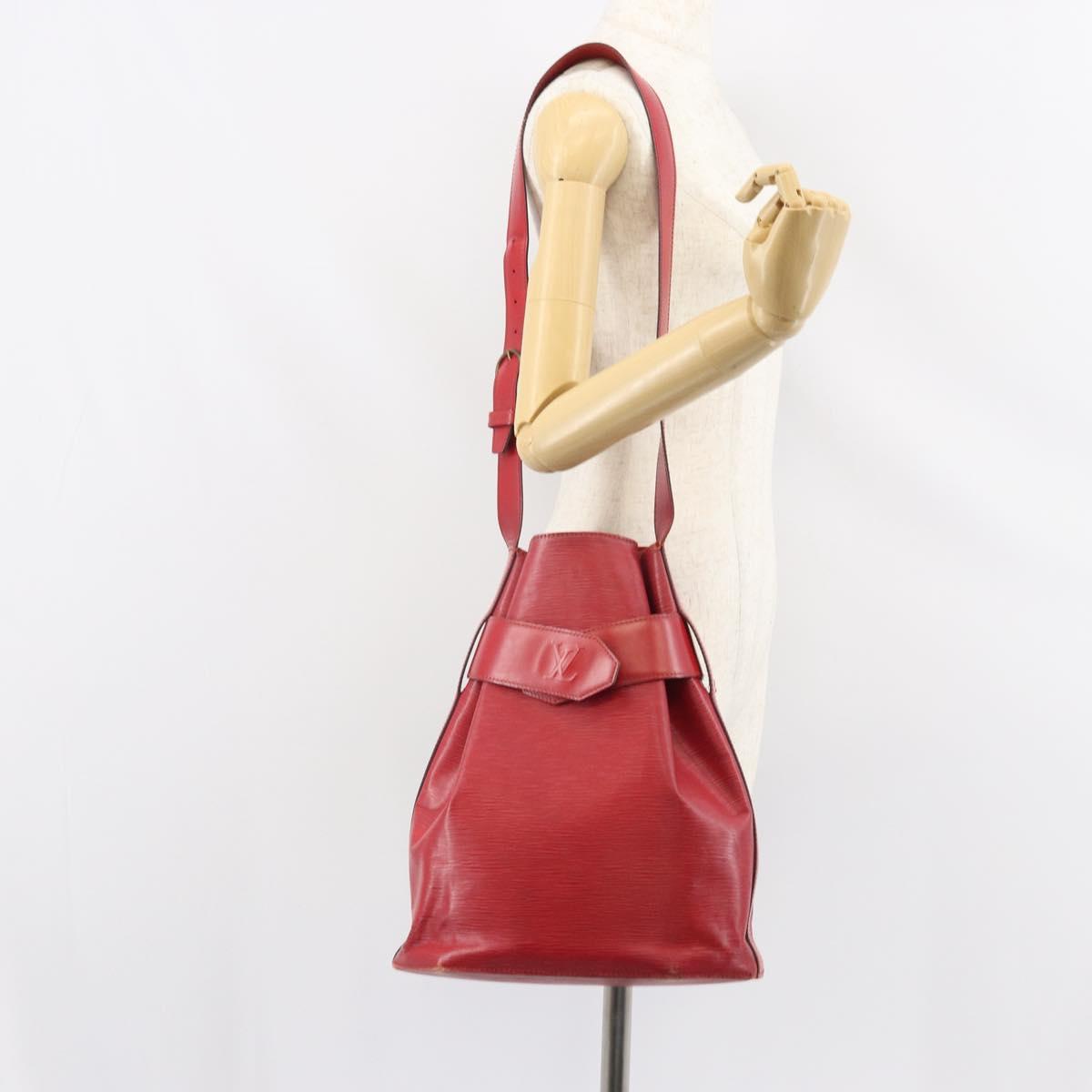 LOUIS VUITTON Epi Sac Depaule GM Shoulder Bag Red M80197 LV Auth 161138
