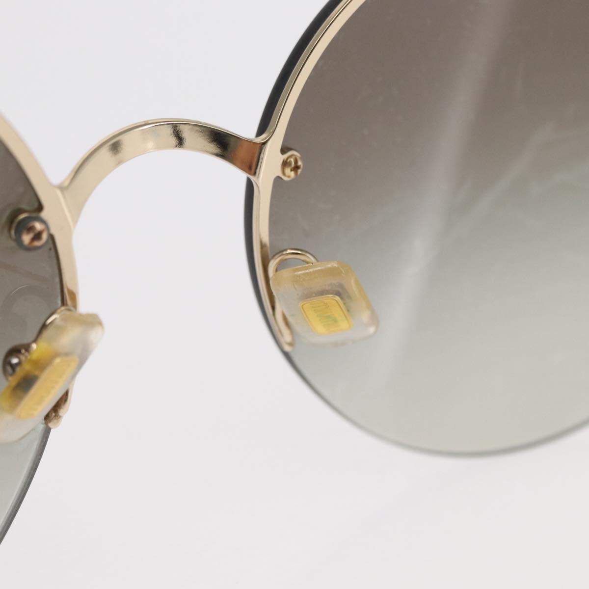 Miu Miu Sunglasses metal Gold Tone Auth 161156