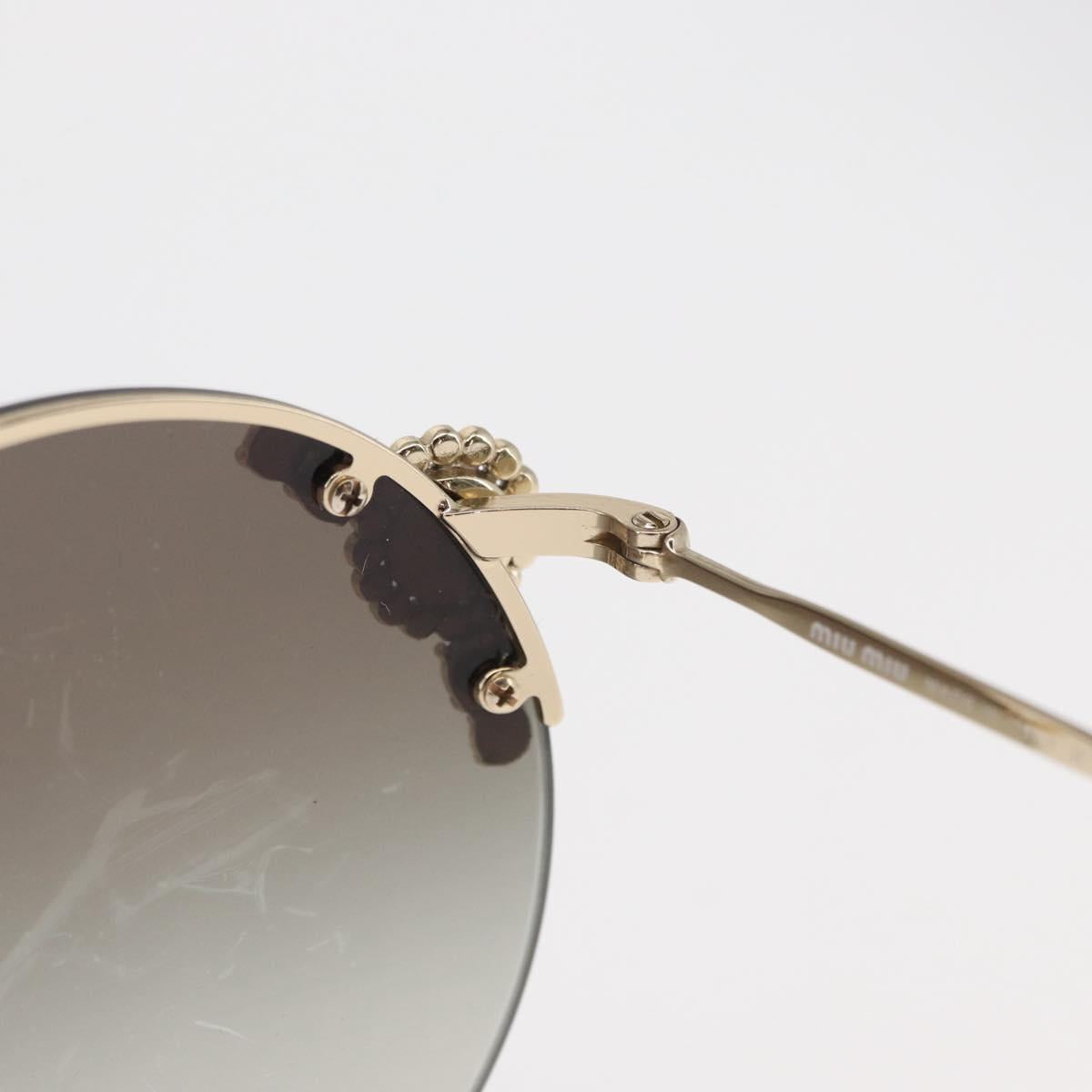 Miu Miu Sunglasses metal Gold Tone Auth 161156