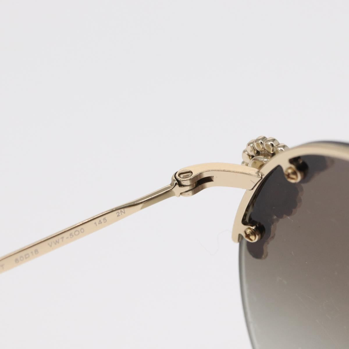 Miu Miu Sunglasses metal Gold Tone Auth 161156