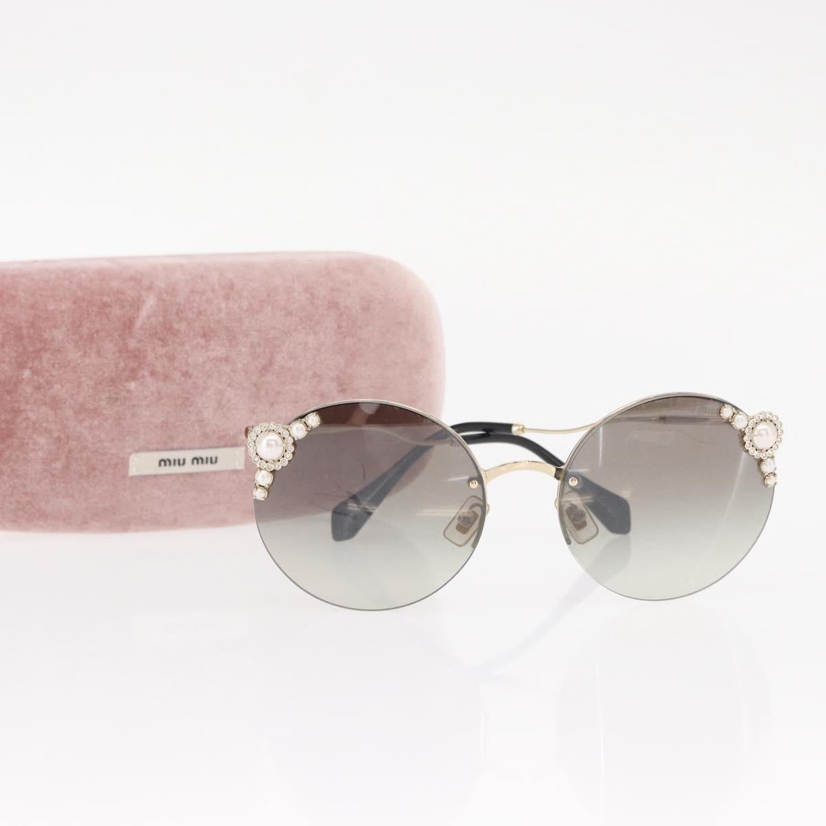 Miu Miu Sunglasses metal Gold Tone Auth 161156