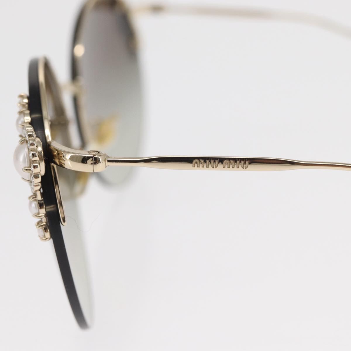 Miu Miu Sunglasses metal Gold Tone Auth 161156