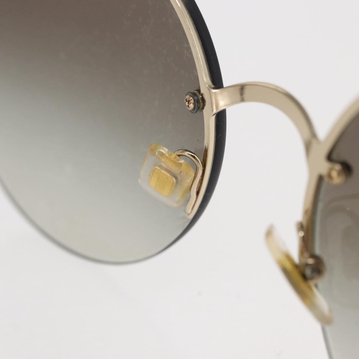 Miu Miu Sunglasses metal Gold Tone Auth 161156
