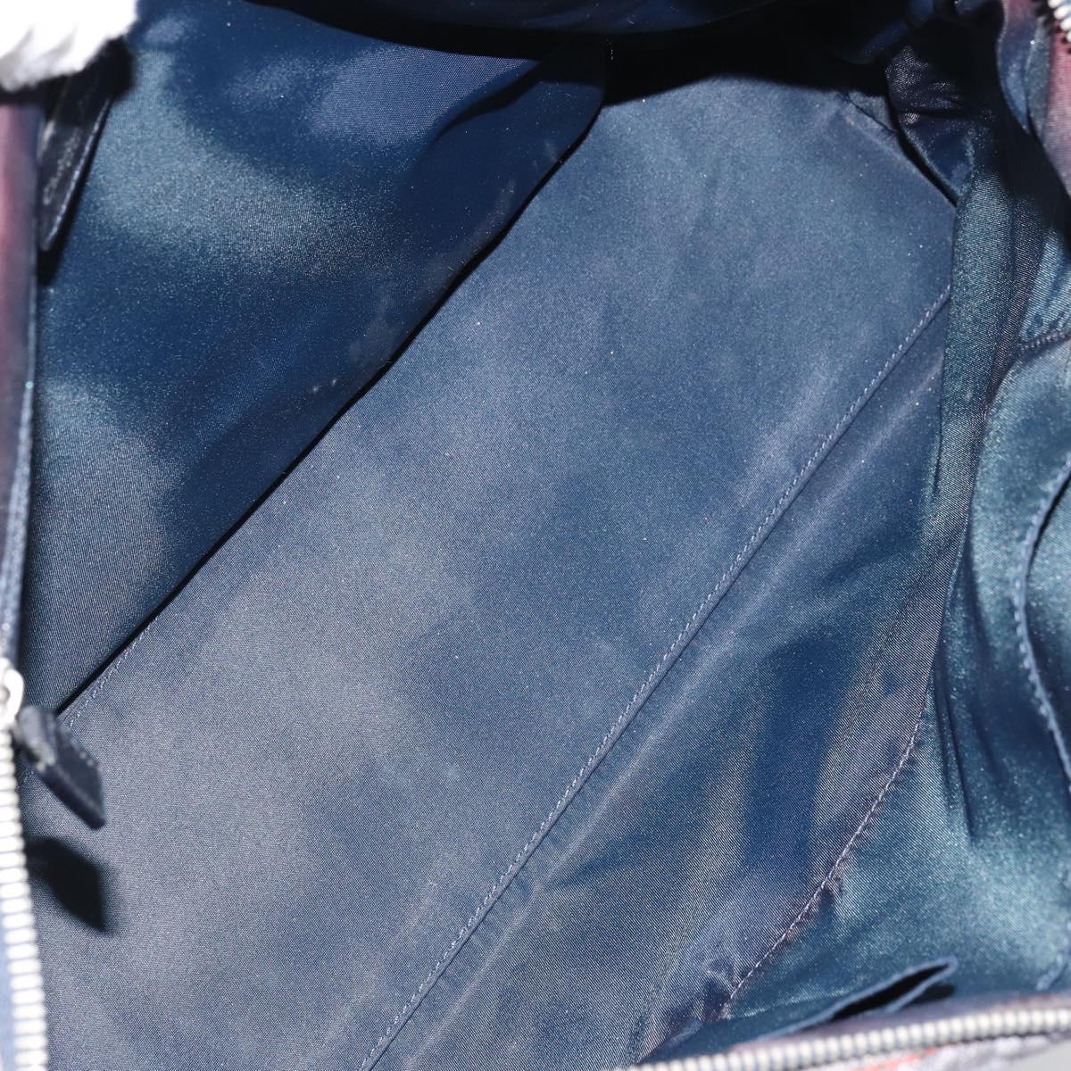 Christian Dior Trotter Canvas Flight line Hand Bag Gray Silver Auth 161160