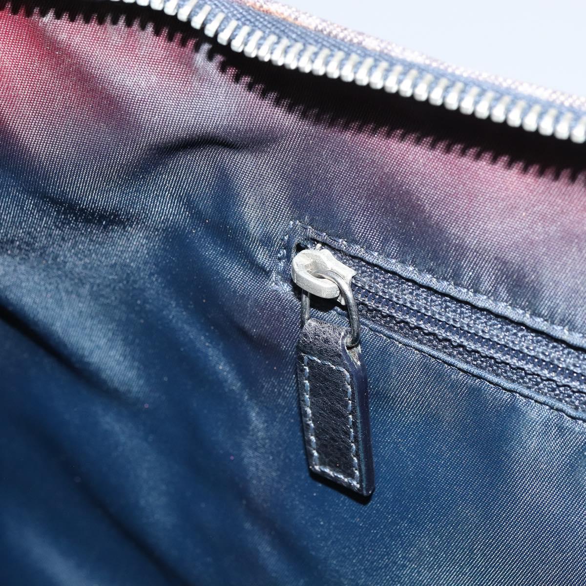 Christian Dior Trotter Canvas Flight line Hand Bag Gray Silver Auth 161160