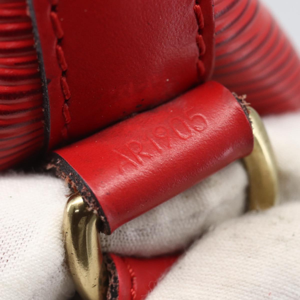 LOUIS VUITTON Epi Petit Noe Shoulder Bag Red M44107 LV Auth 161161