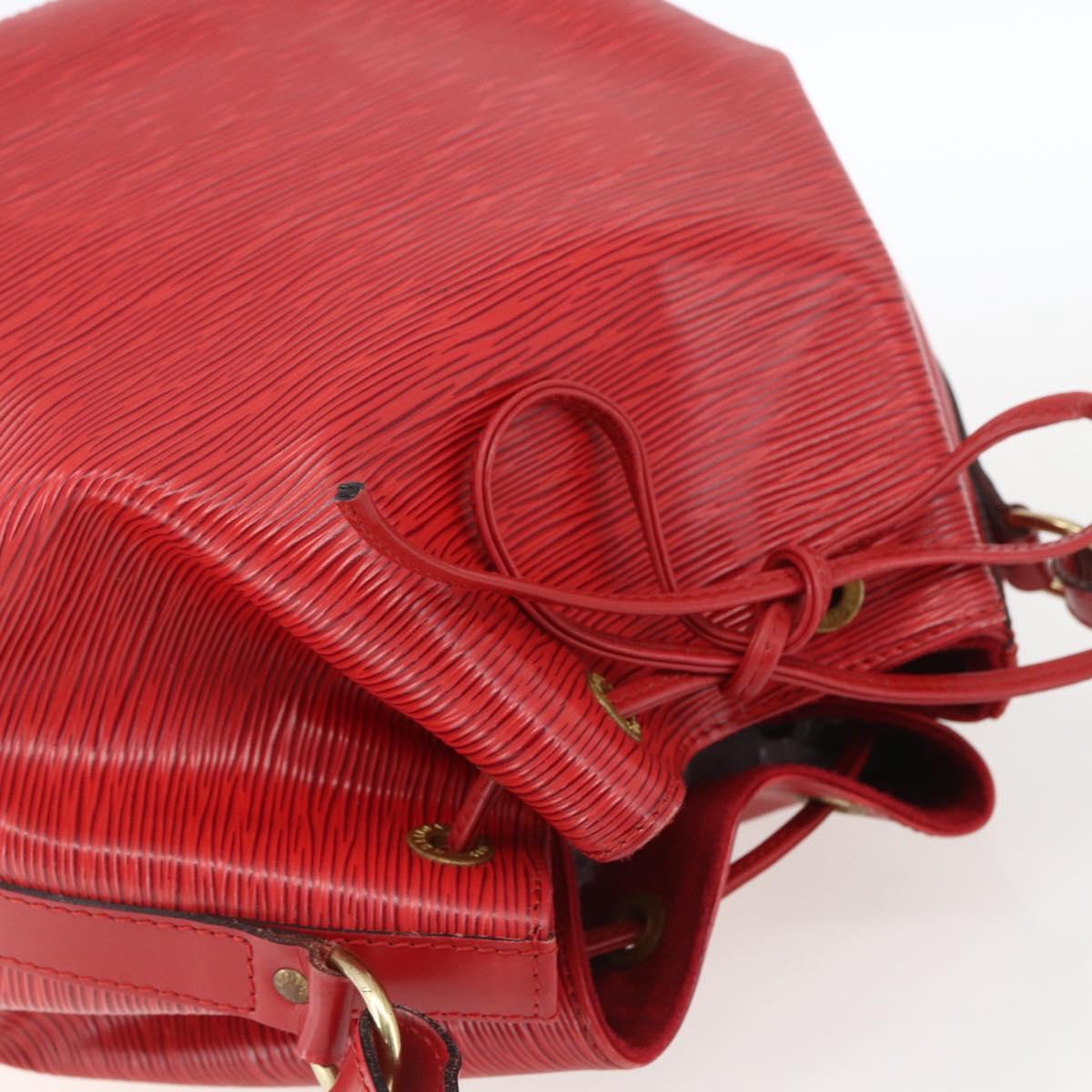 LOUIS VUITTON Epi Petit Noe Shoulder Bag Red M44107 LV Auth 161161