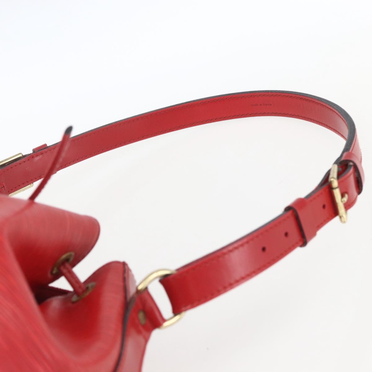 LOUIS VUITTON Epi Petit Noe Shoulder Bag Red M44107 LV Auth 161161
