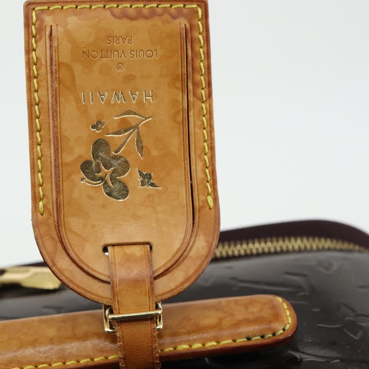 LOUIS VUITTON Monogram Vernis Pegas 45 Suitcase Amarante M91277 LV Auth 161162