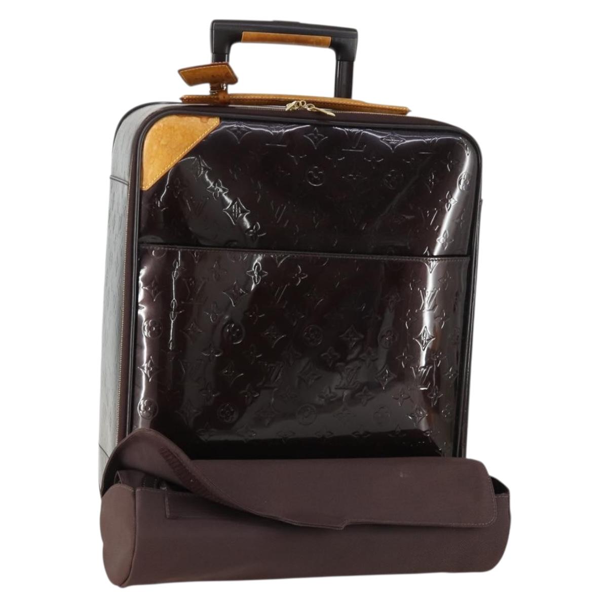 LOUIS VUITTON Monogram Vernis Pegas 45 Suitcase Amarante M91277 LV Auth 161162