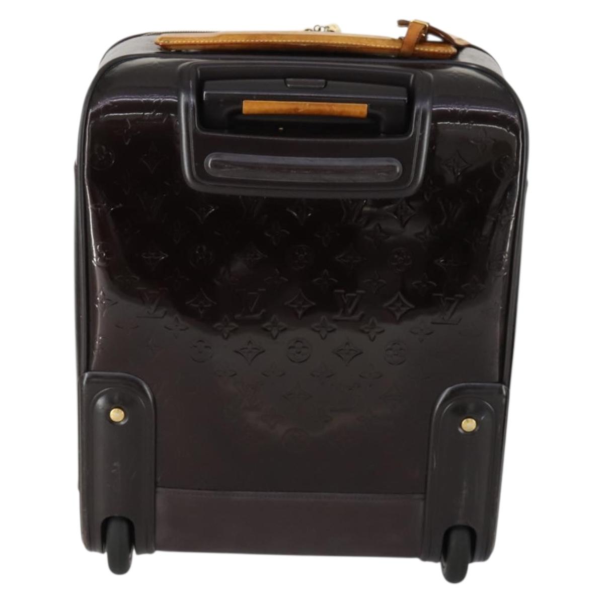 LOUIS VUITTON Monogram Vernis Pegas 45 Suitcase Amarante M91277 LV Auth 161162