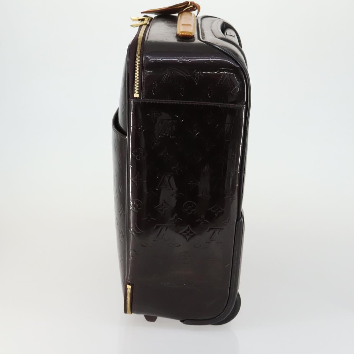 LOUIS VUITTON Monogram Vernis Pegas 45 Suitcase Amarante M91277 LV Auth 161162
