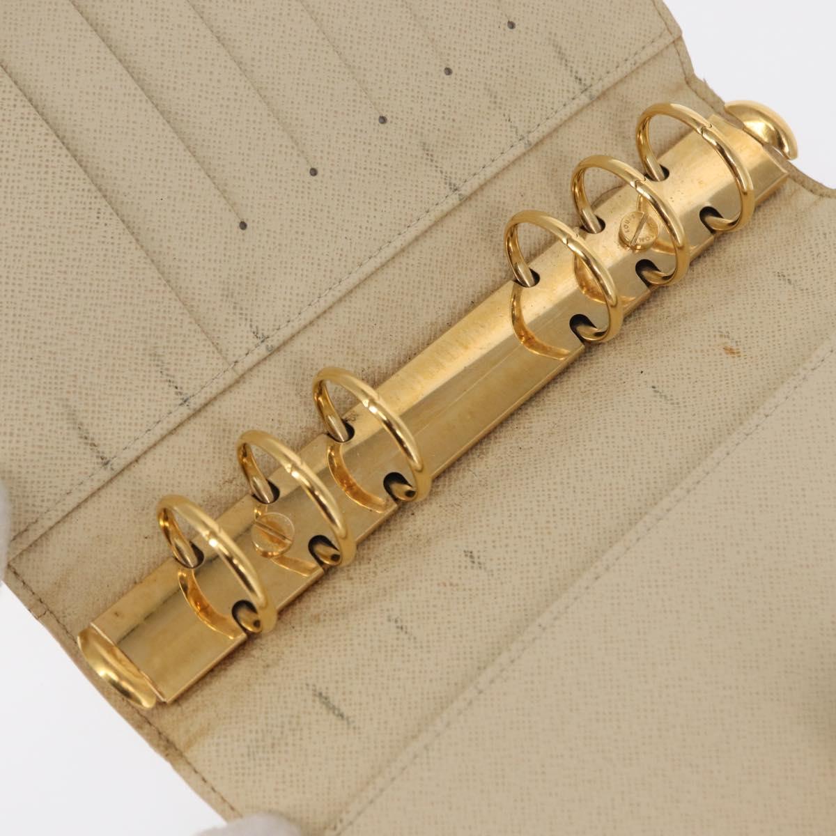 LOUIS VUITTON Damier Azur Agenda MM Day Planner Cover R20707 LV Auth 161167