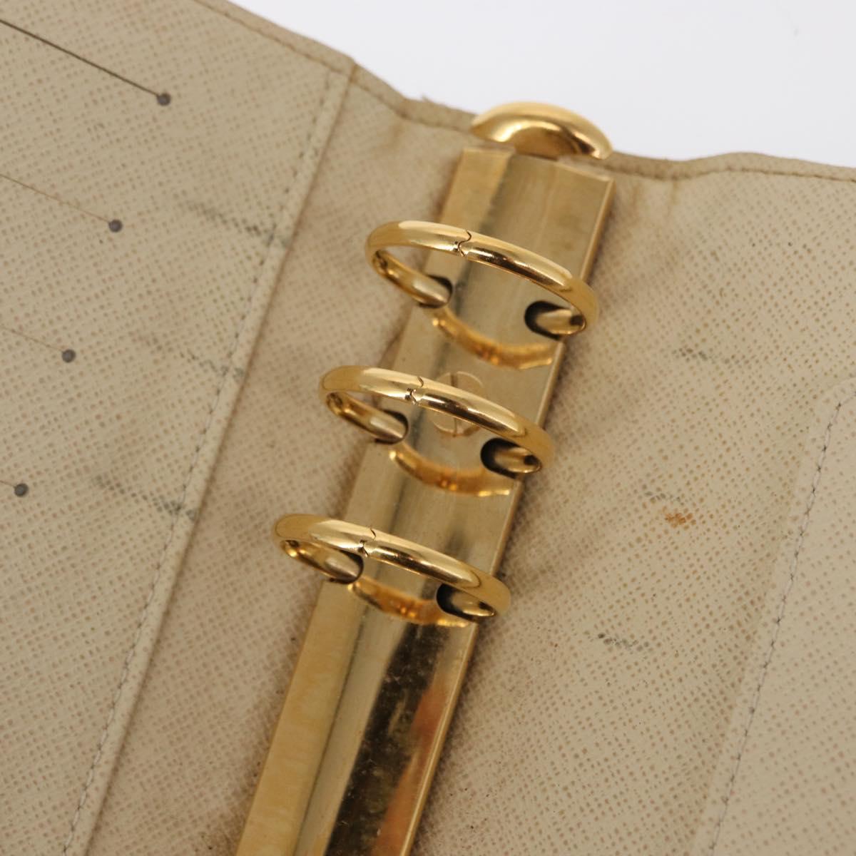 LOUIS VUITTON Damier Azur Agenda MM Day Planner Cover R20707 LV Auth 161167