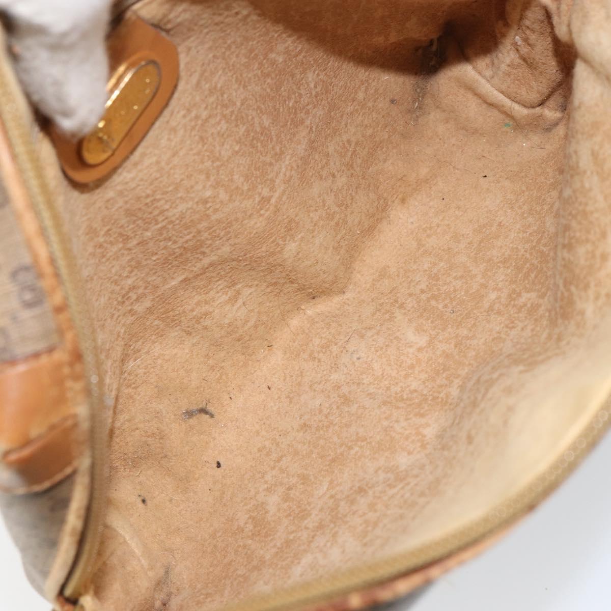 GUCCI Micro GG Supreme Shoulder Bag PVC Brown Gold 007 104 4916 Auth 161176