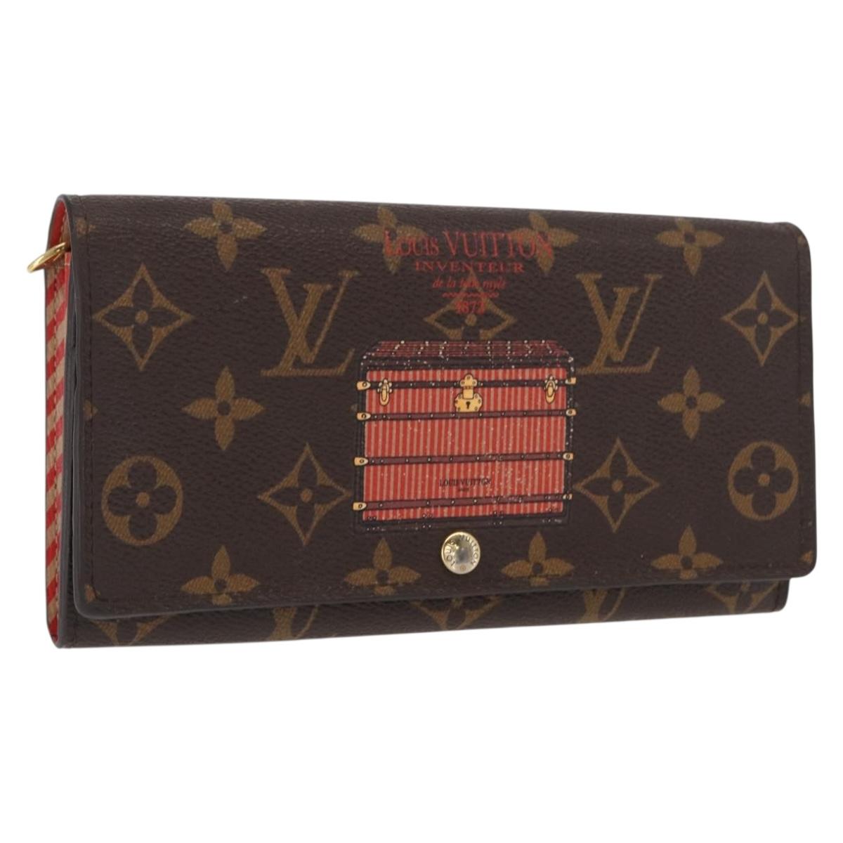 LOUIS VUITTON Monogram Trunk Portefeuille Sarah Long Wallet M60415 Auth 161177