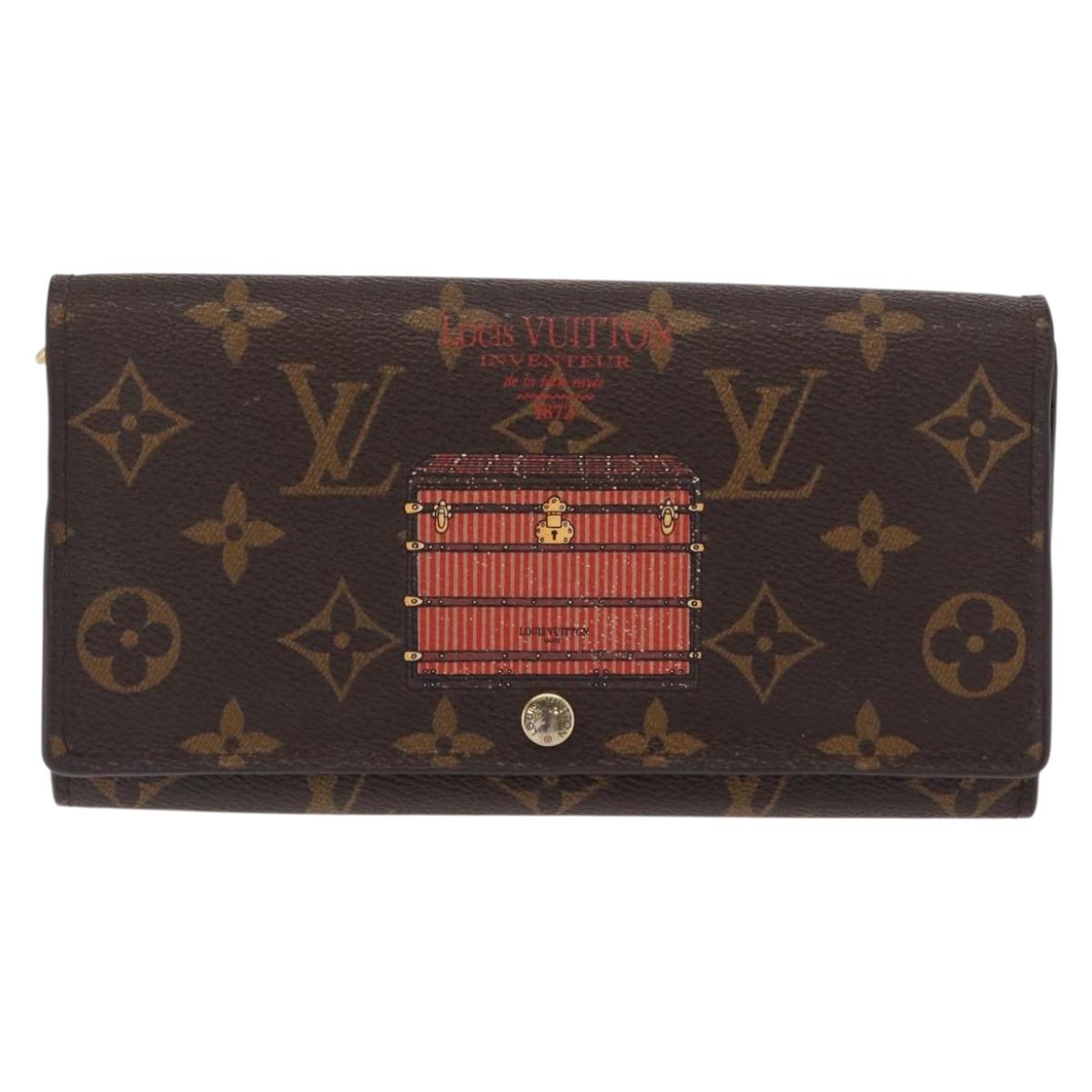 LOUIS VUITTON Monogram Trunk Portefeuille Sarah Long Wallet M60415 Auth 161177