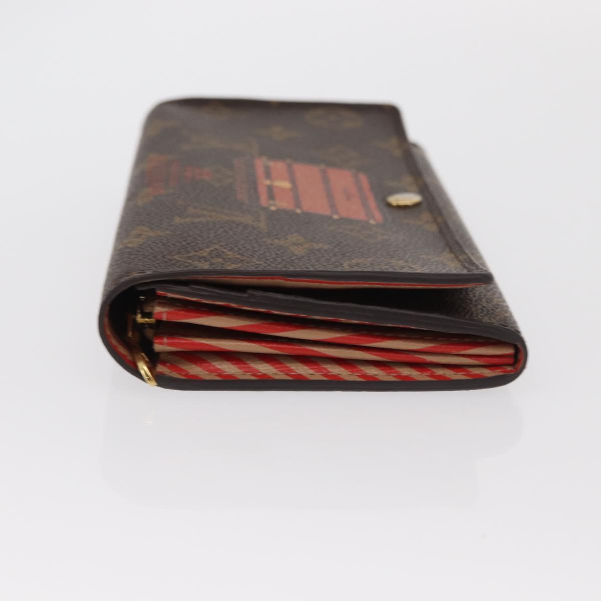 LOUIS VUITTON Monogram Trunk Portefeuille Sarah Long Wallet M60415 Auth 161177
