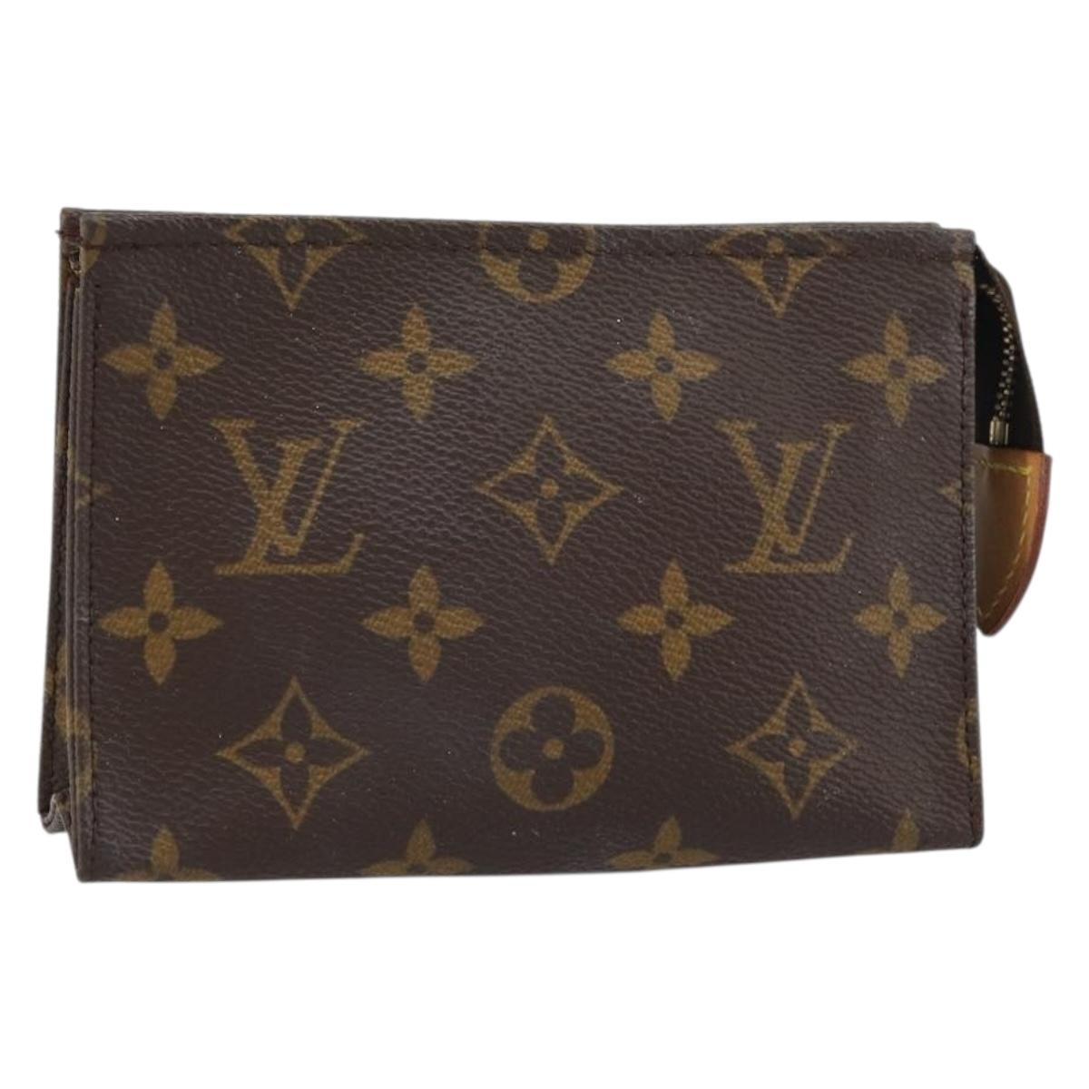 LOUIS VUITTON Monogram Poche Toilette 15 Pouch M47546 LV Auth 161181