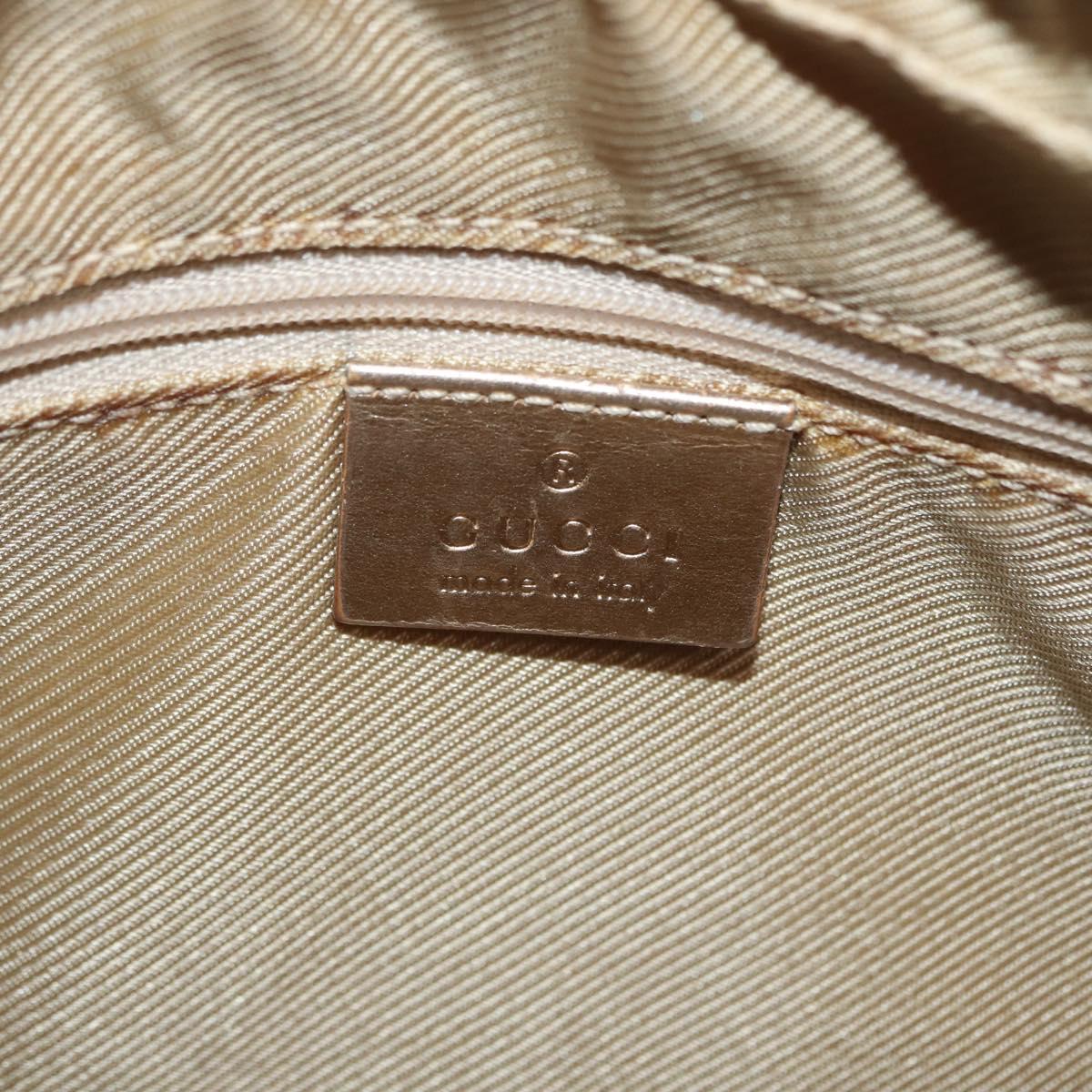 GUCCI GG Canvas Hand Bag Peppermint Gold 000 0852 Auth 161216