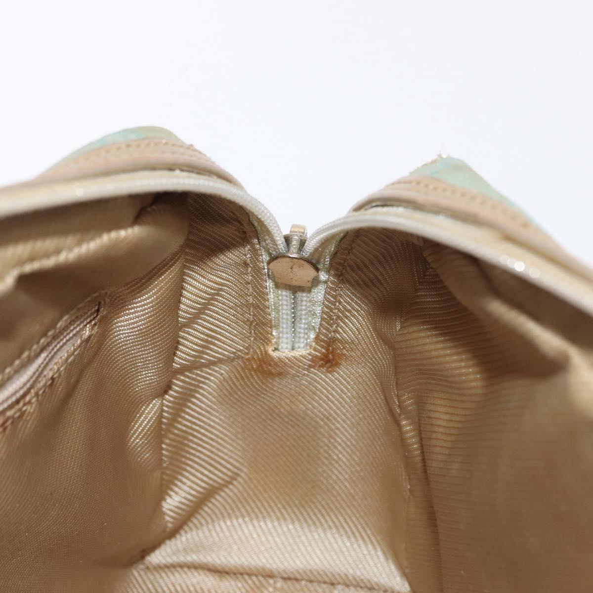 GUCCI GG Canvas Hand Bag Peppermint Gold 000 0852 Auth 161216