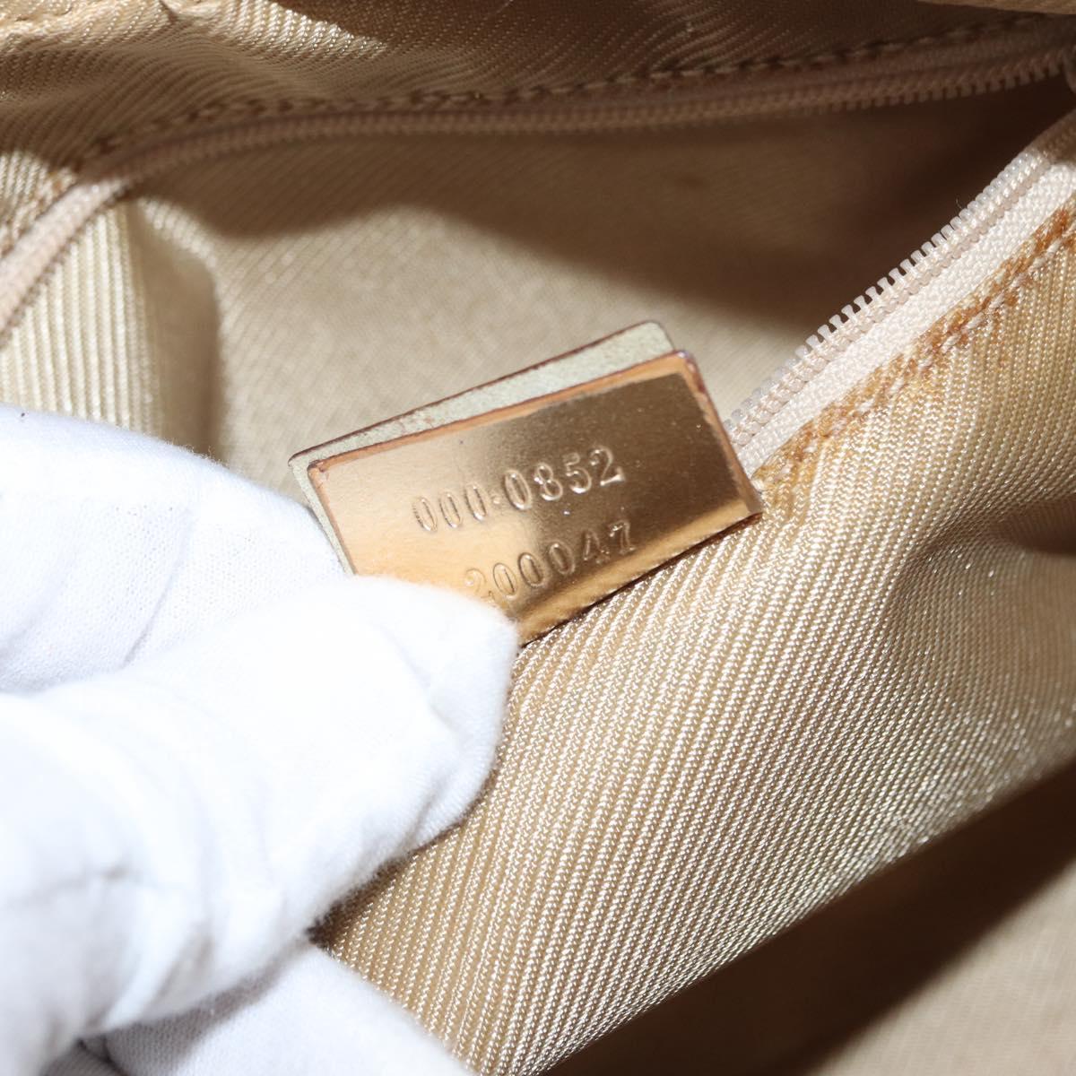 GUCCI GG Canvas Hand Bag Peppermint Gold 000 0852 Auth 161216