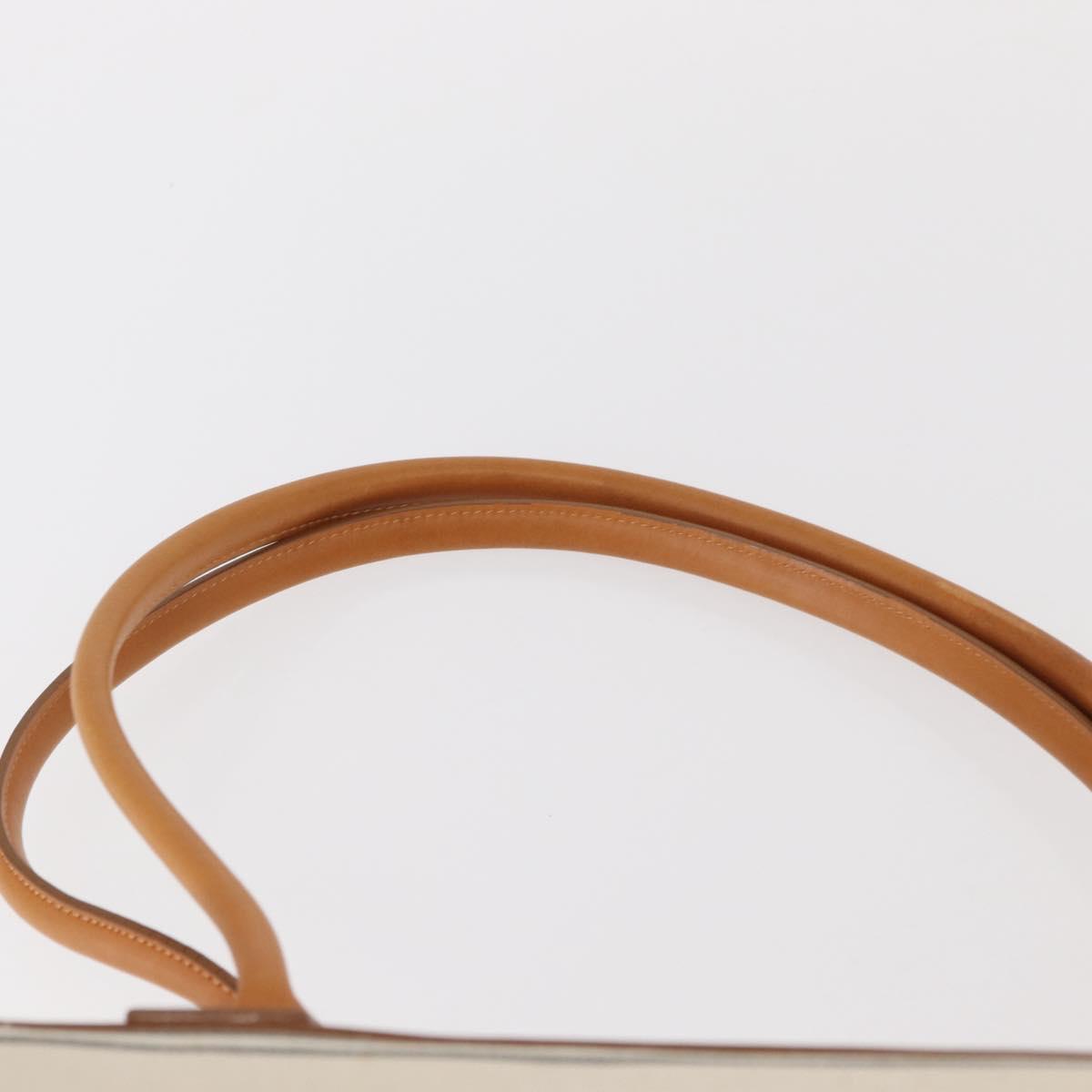 BURBERRY Shoulder Bag Canvas Beige Silver Auth 161218