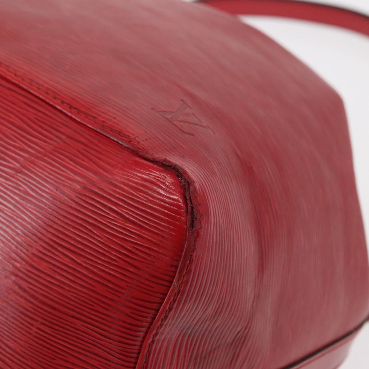 LOUIS VUITTON Epi Petit Noe Shoulder Bag Red M44107 LV Auth 161223
