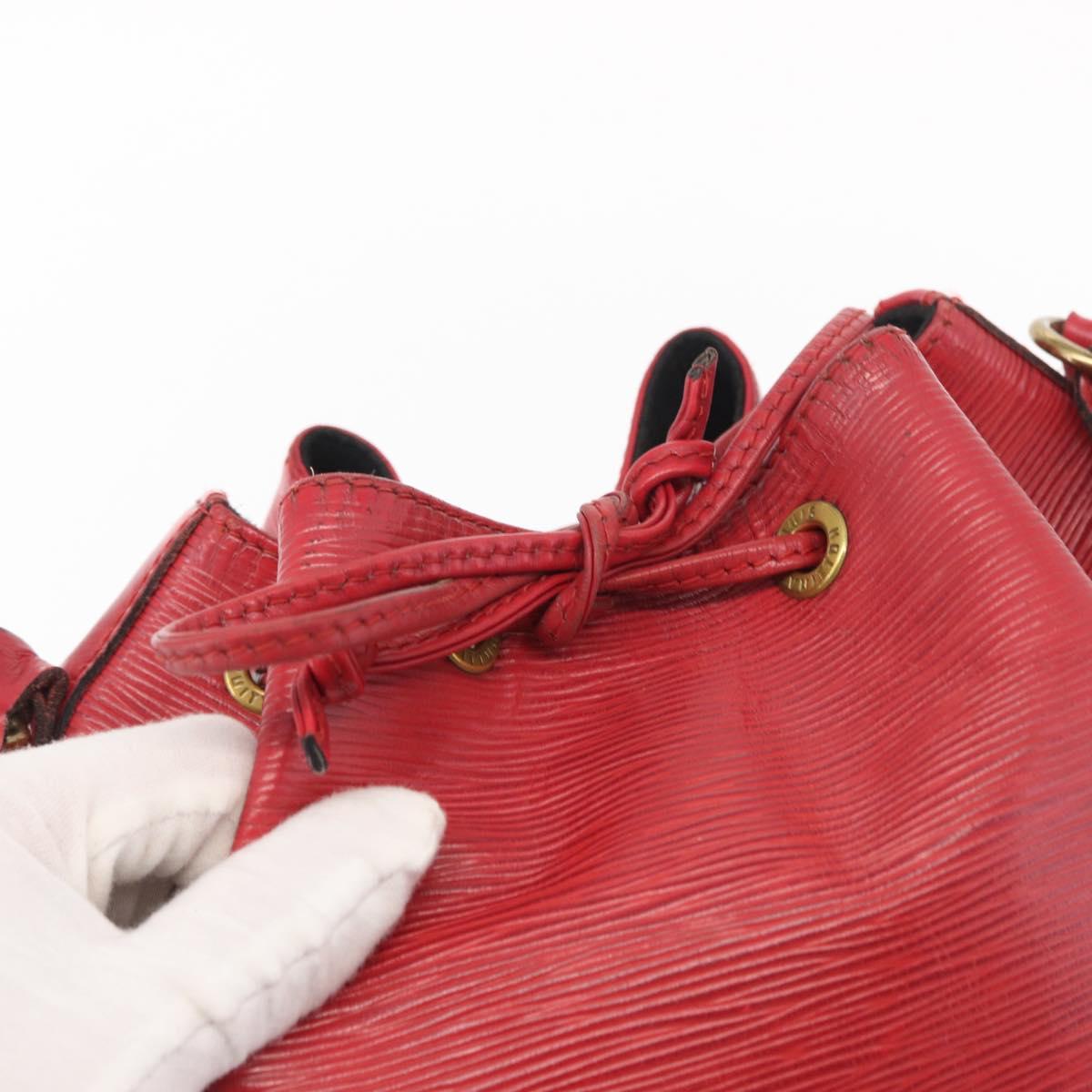 LOUIS VUITTON Epi Petit Noe Shoulder Bag Red M44107 LV Auth 161223